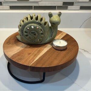 Votive Holder Ceramic Snail Light Candle included